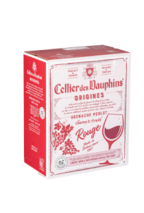 RƯỢU VANG PHÁP CELLIER DES DAUPHINS ORIGINES IGP DROME ROUGE - hộp 3 lít