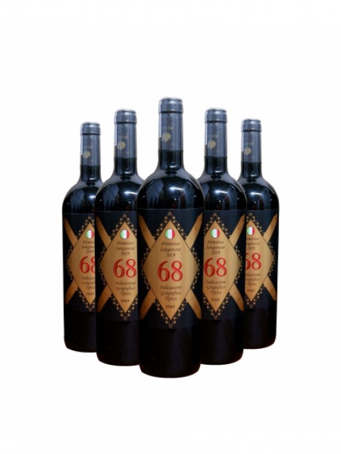 Rượu vang Ý 68 Primitivo sangovese 750ml 14%