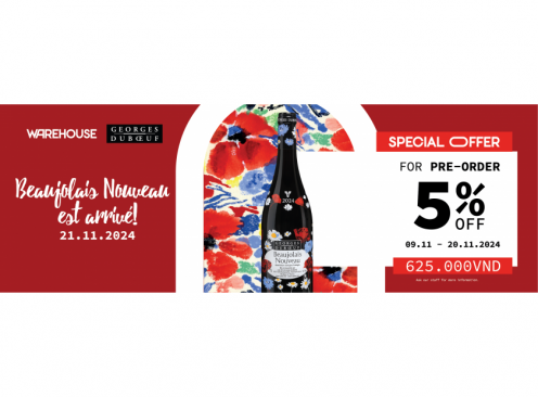 Rượu vang đỏ Beaujolais Nouveau Georges Duboeuf Pháp 12.5%  750ml