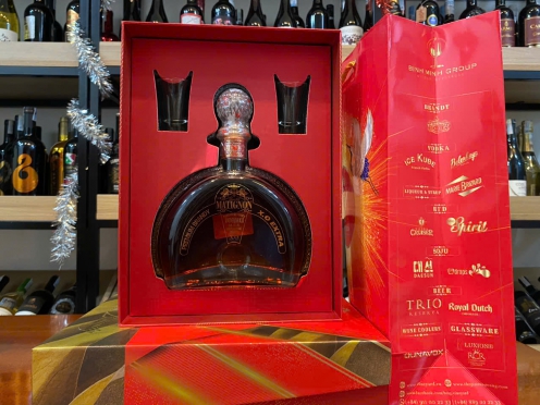 Hộp quà tặng rượu Matignon Premium X.O Extra 750ml Pháp