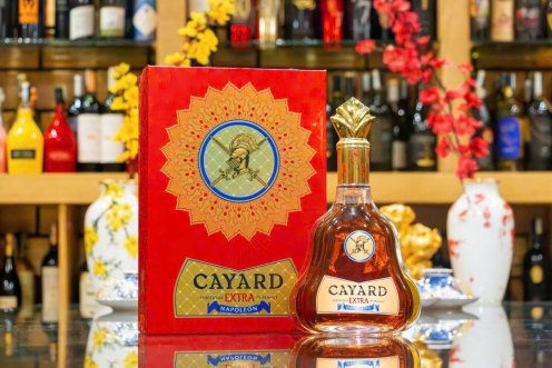 Full set Hộp quà Rượu Cayard Extra Napoleon Pháp 700ml 40% tặng kèm 2 ly rượu