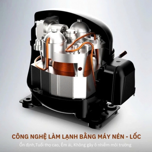 Tủ làm mát, tủ bảo quản rượu vang Vinocave 52 chai trán viền 2 lớp điều khiển cảm ứng