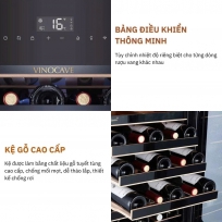 Tủ bảo quản rượu vang Vinocave 146 Chai khay gỗ cao câp