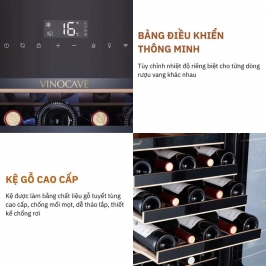 Tủ bảo quản rượu vang Vinocave 146 Chai khay gỗ cao câp