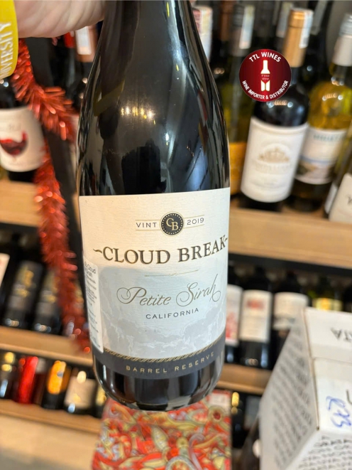 Rượu vang Mỹ Cloud Break Petite Sirah Reserva 750 ml 13,5% vol