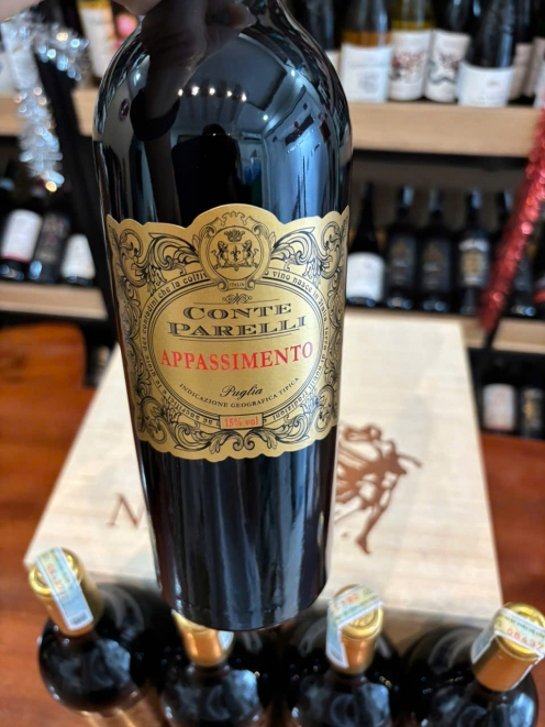 Rượu Vang Ý Conte Parelli Negroamaro Appassimento 15%
