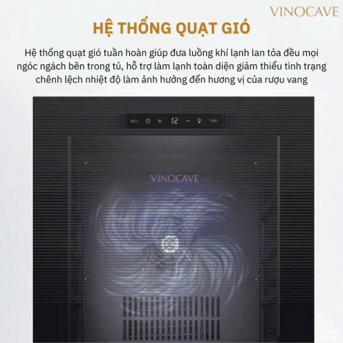 Tủ bảo quản rượu vang, tủ làm mát vang Vinocave 108 chai