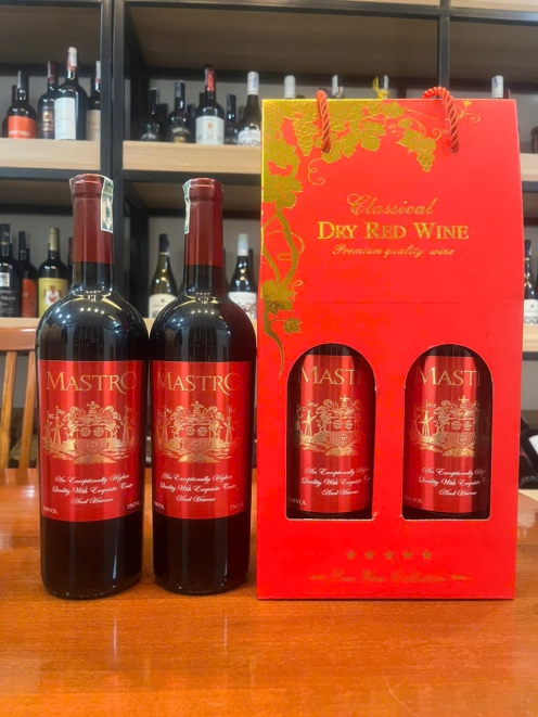 Rượu vang dùng để gói quà dung tích 750ml