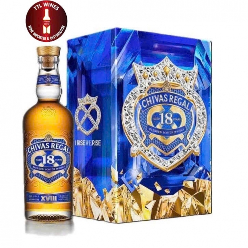 Full set rượu Whisky Chivas 18 Regal Gold Signature 700ml 40% kèm hộp quà Tết phiên bản  2026