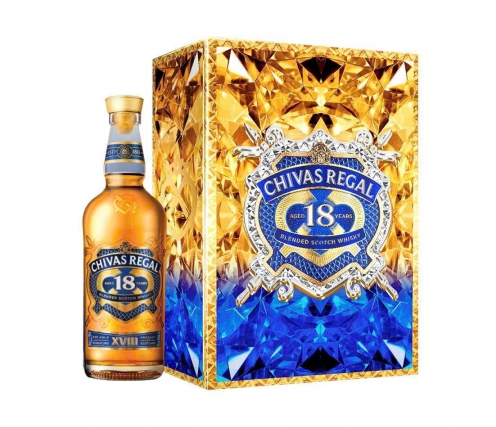 Full set rượu Whisky Chivas 18 Regal Gold Signature 700ml 40% kèm hộp quà Tết phiên bản  2026