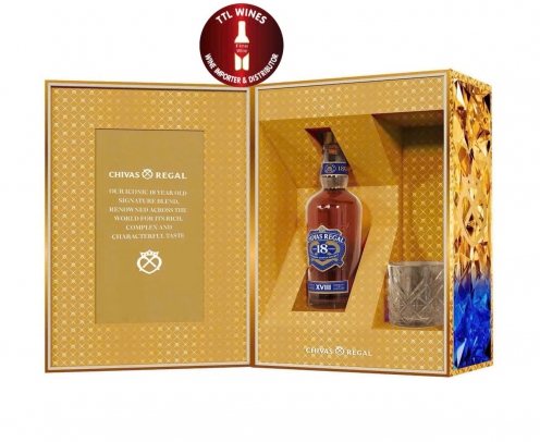 Full set rượu Whisky Chivas 18 Regal Gold Signature 700ml 40% kèm hộp quà Tết phiên bản  2026