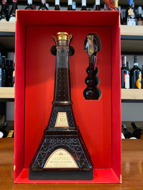 Set hộp quà tặng rượu XO Leopold Brandy Extra Pháp 700ml 40% vol kèm hộp