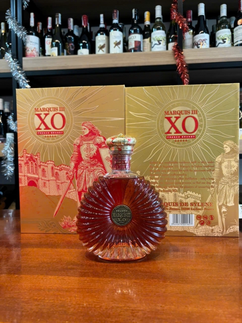 Full Set hộp quà tặng rượu Pháp Brandy XO Marquis III 750ml 40%